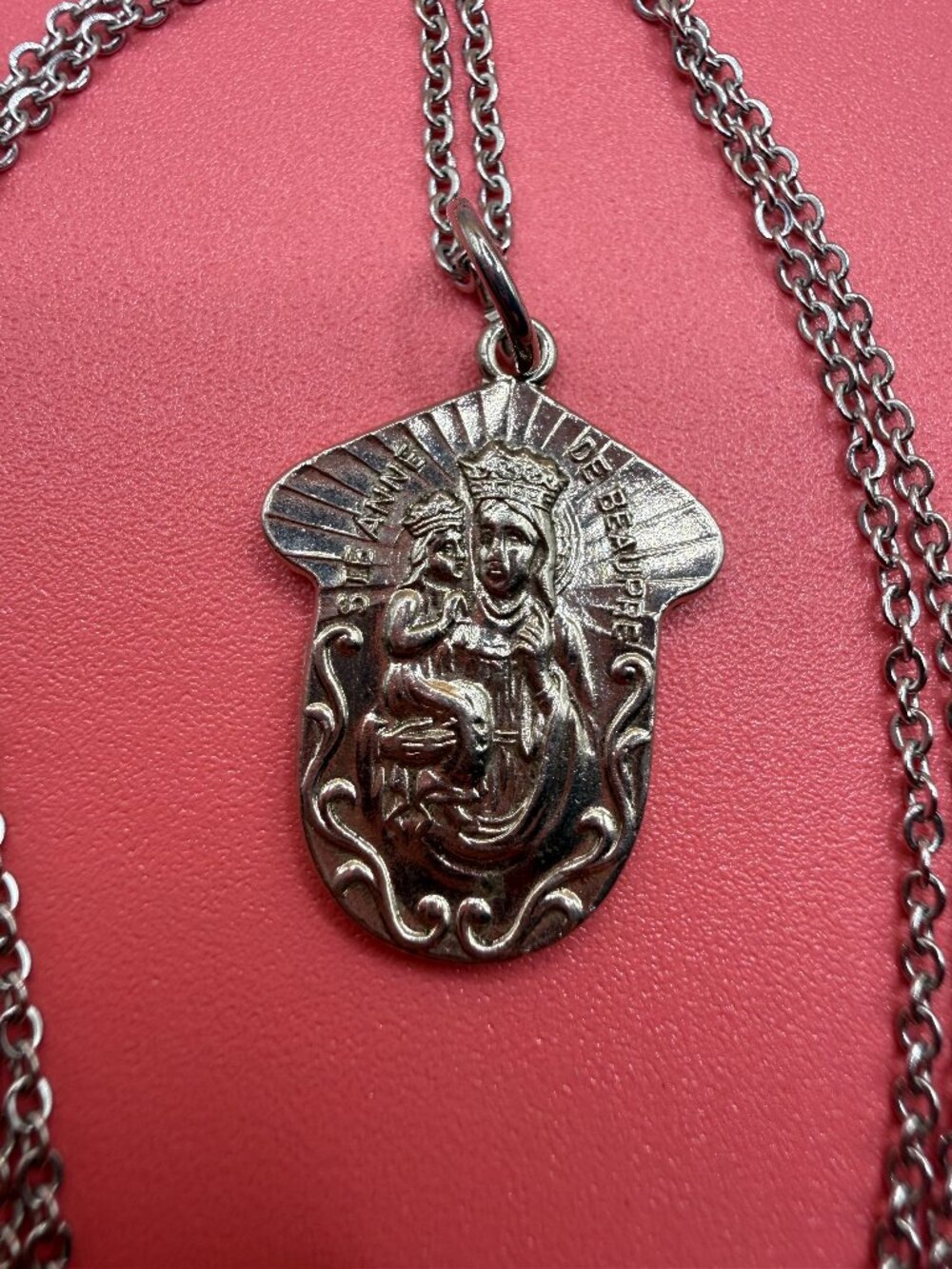 Vintage Saint Anne Silver Necklace